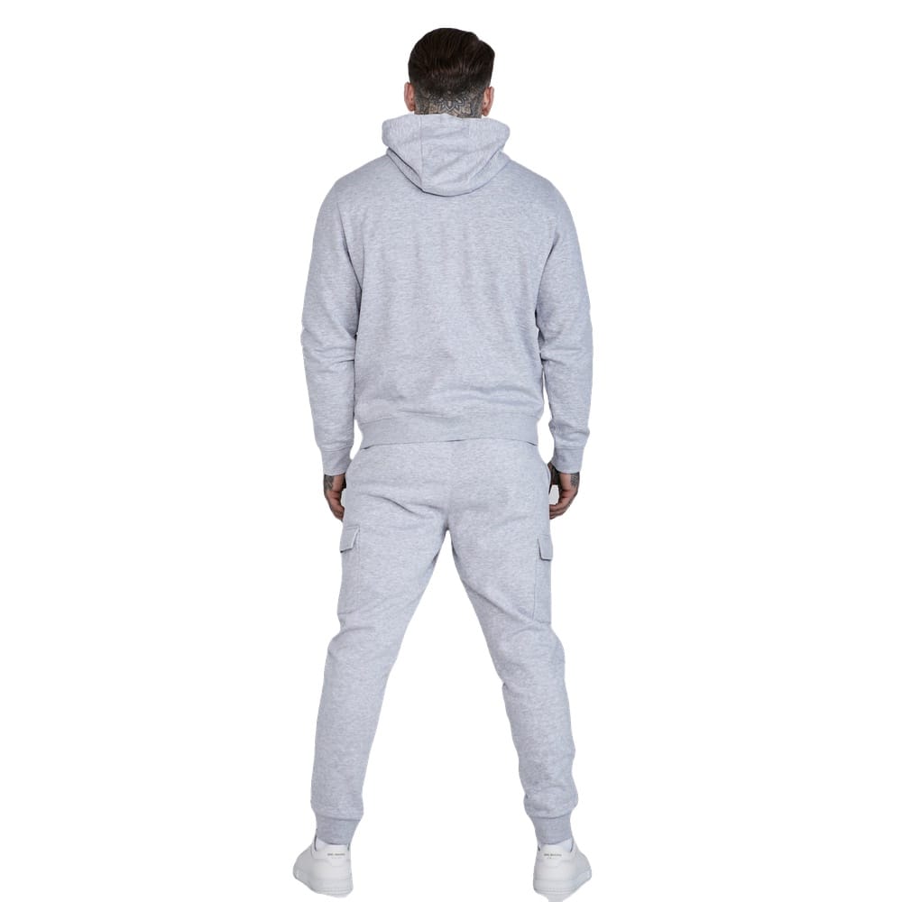 SikSilk Essential Cargo Jogger - Grey Marl