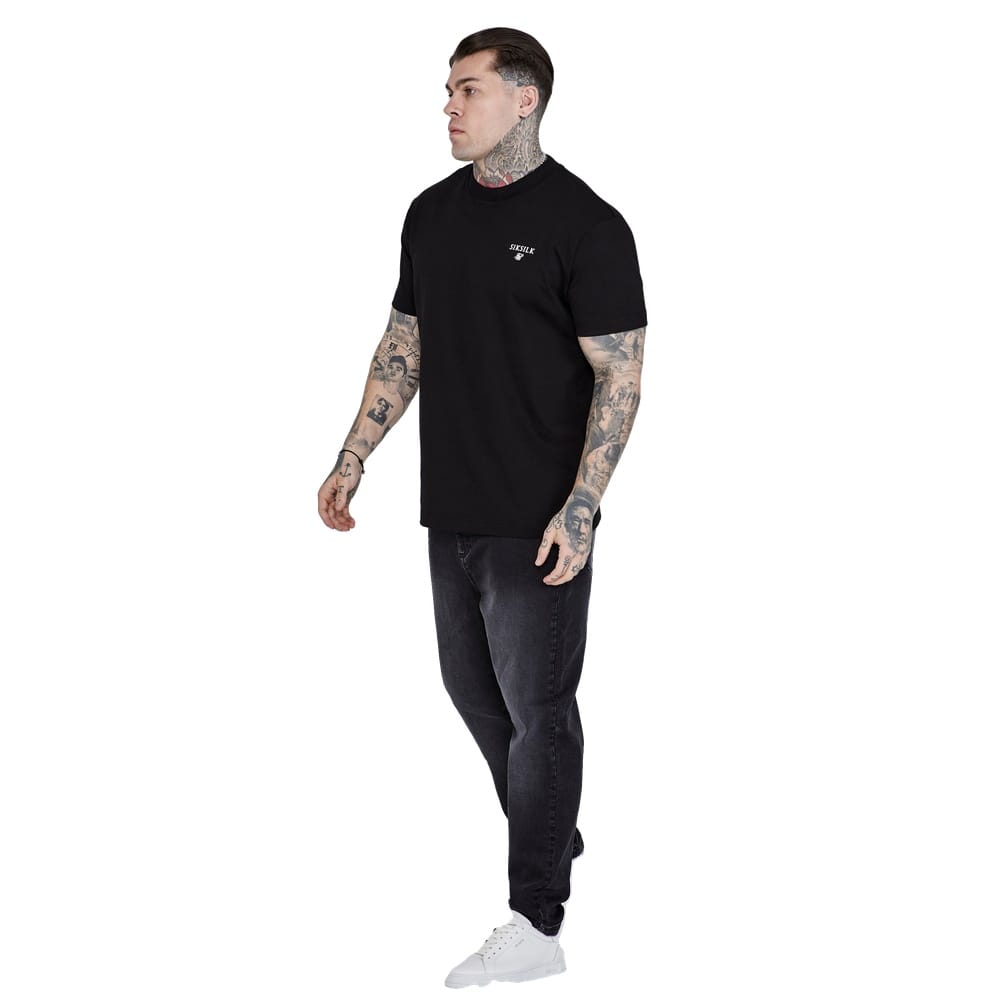 SikSilk Glow Graphic Tee - Black