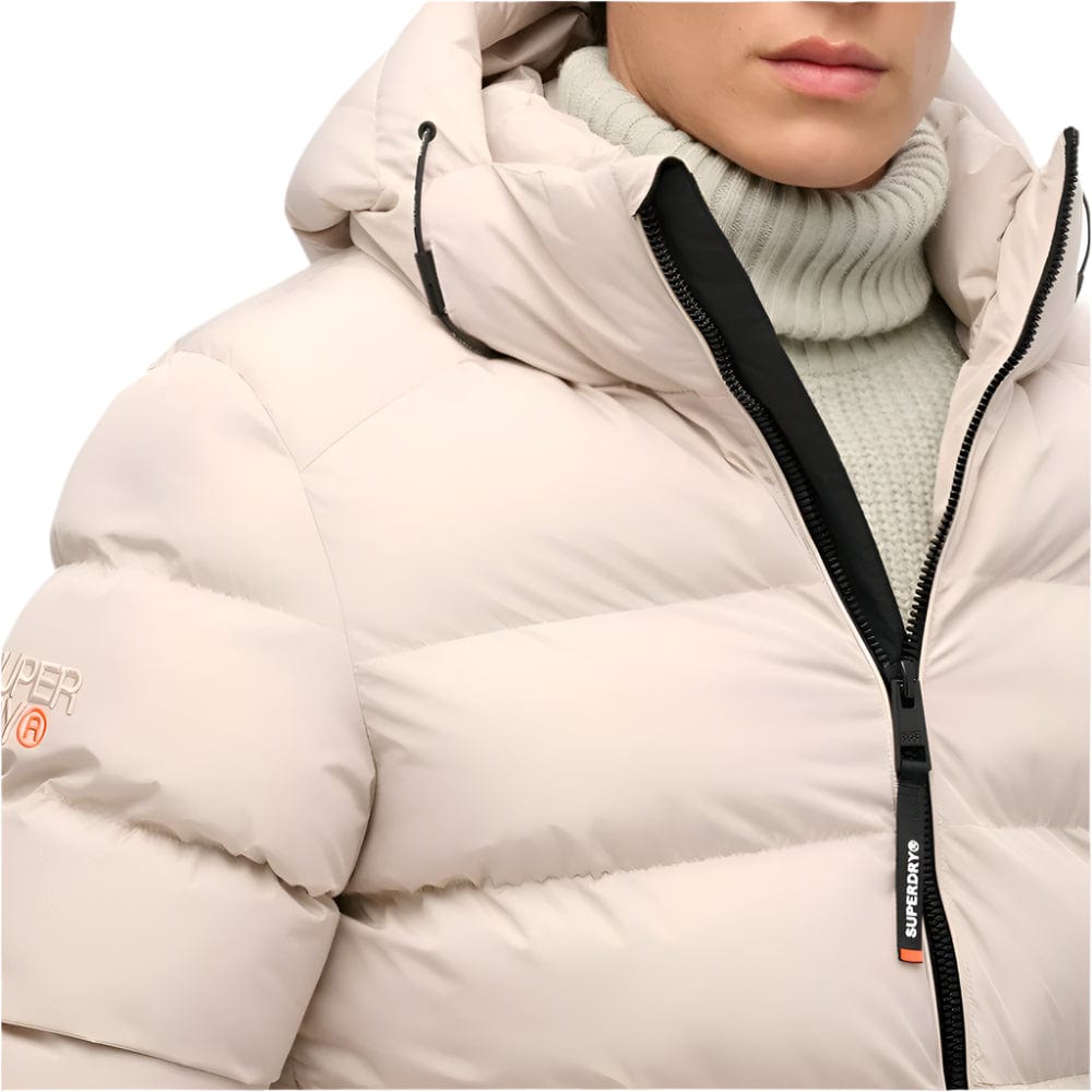 Superdry Hooded Sports Puffer Jacket - Chateau Grey