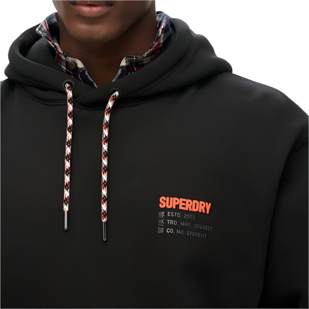 Superdry Utility Sport Logo Loose Hood - Black