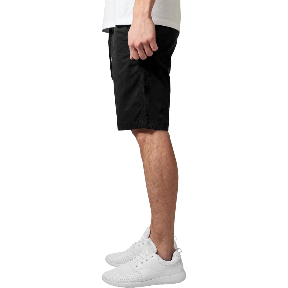 Urban Classics Stretch Twill Jog Shorts - Black
