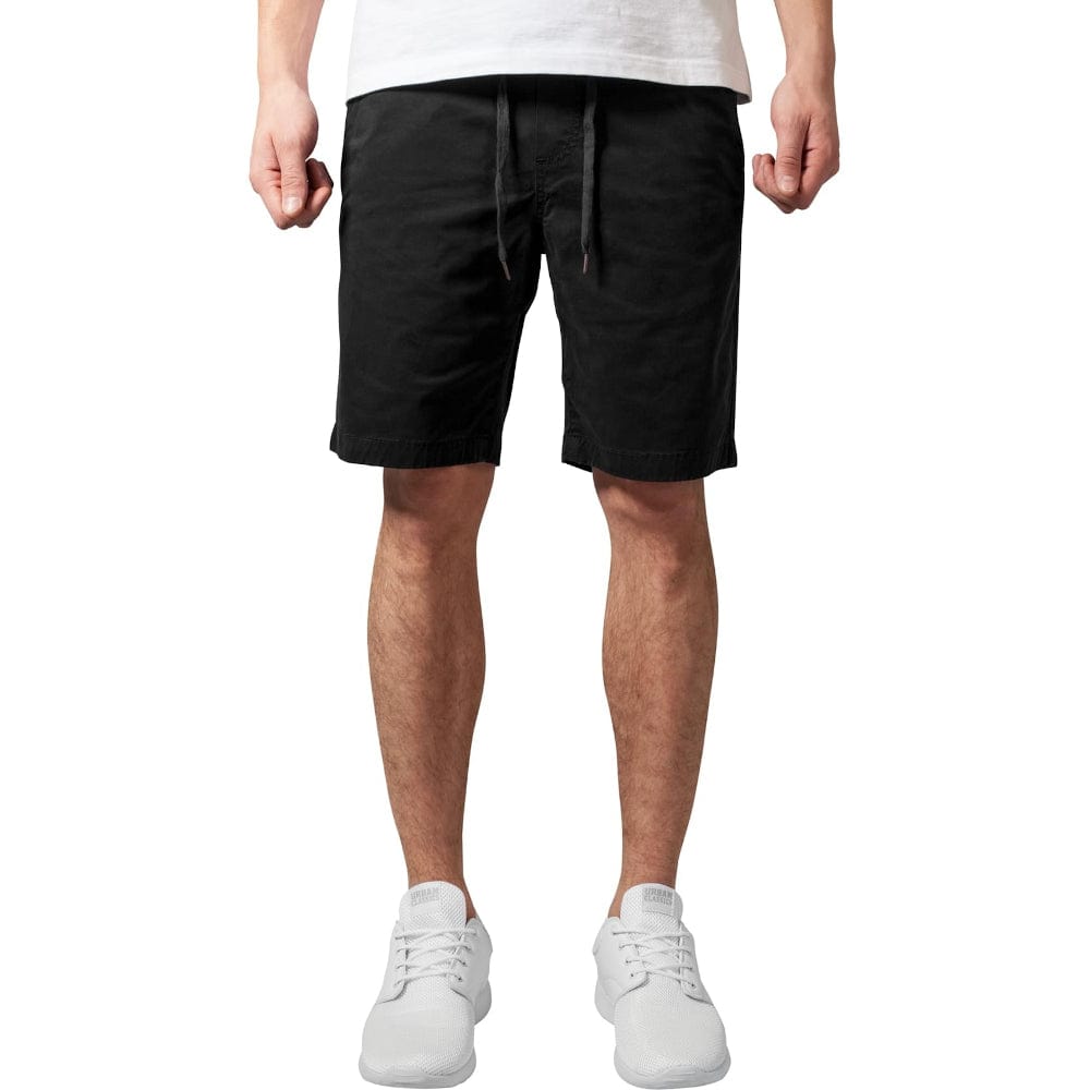 Urban Classics Stretch Twill Jog Shorts - Black