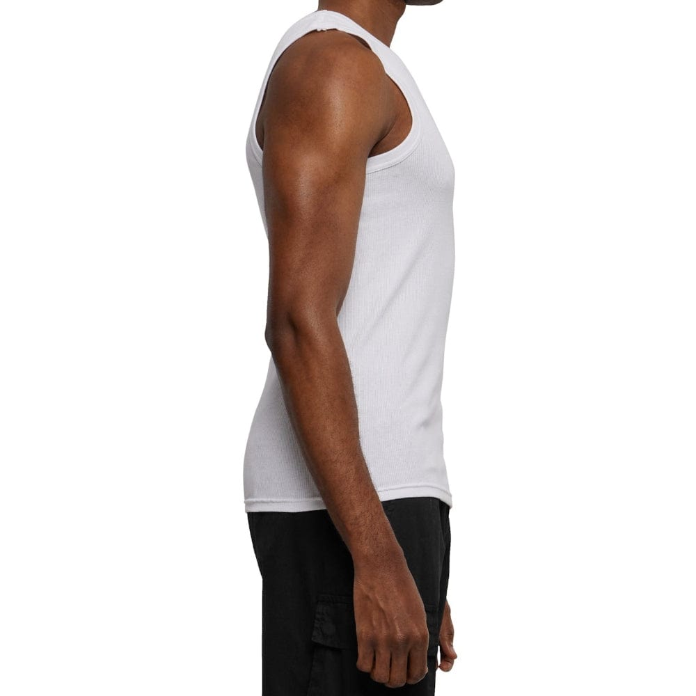 Urban Classics 2x2 Rib Tank Top - White