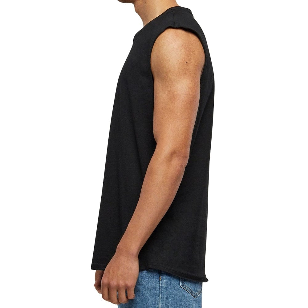 Urban Classics Open Edge Sleeveless Tee - Black