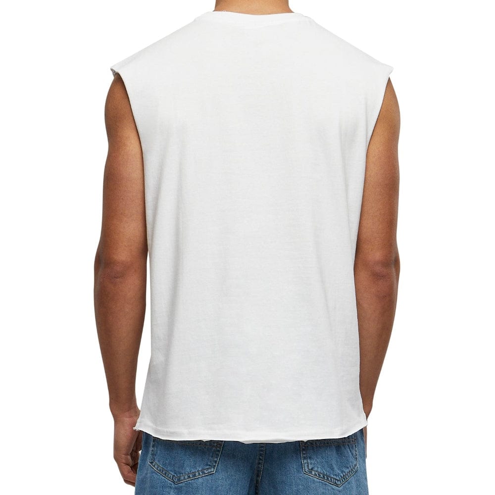 Urban Classics Open Edge Sleeveless Tee - White