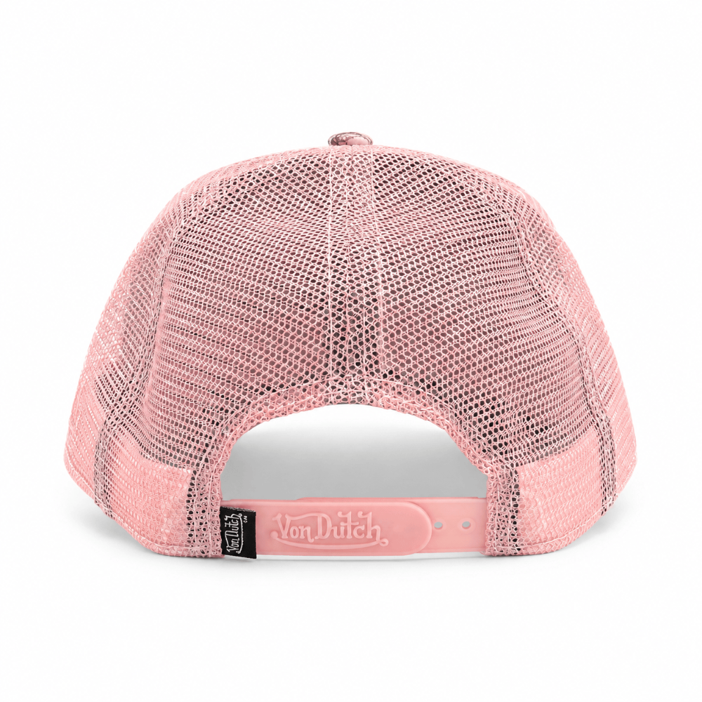 Von Dutch Animal Skin Trucker Cap - Baby Pink / Pink
