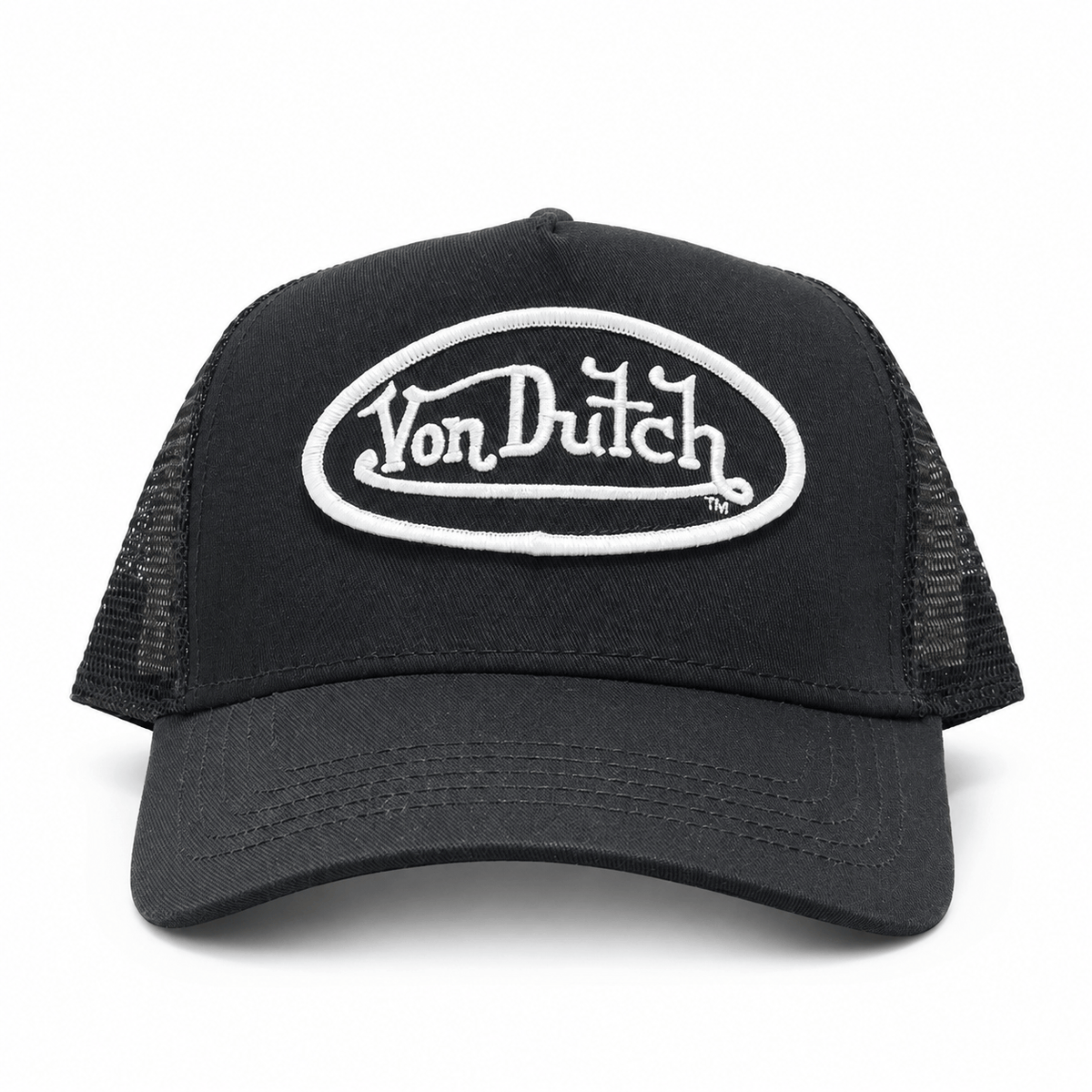Von Dutch Big Signature Trucker Hat - Black