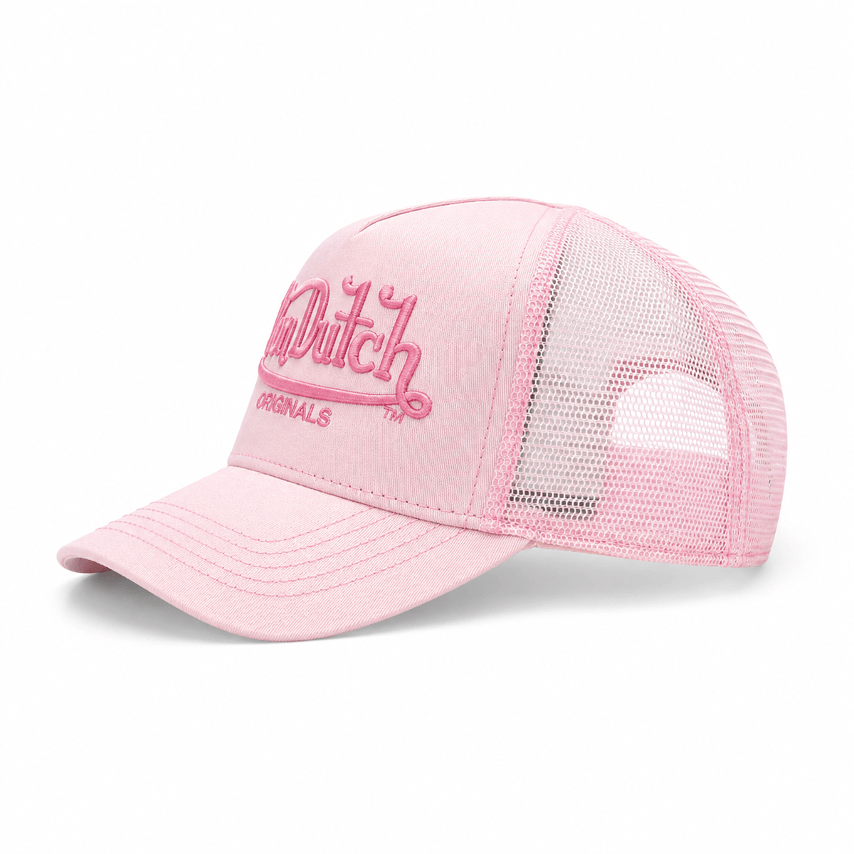 Von Dutch Big Signature Trucker Hat - Pink