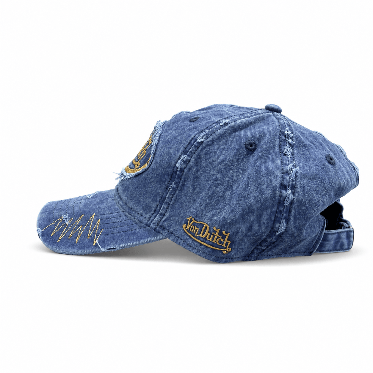 Von Dutch Destroyed Dad Cap - Washed Navy - Image 3