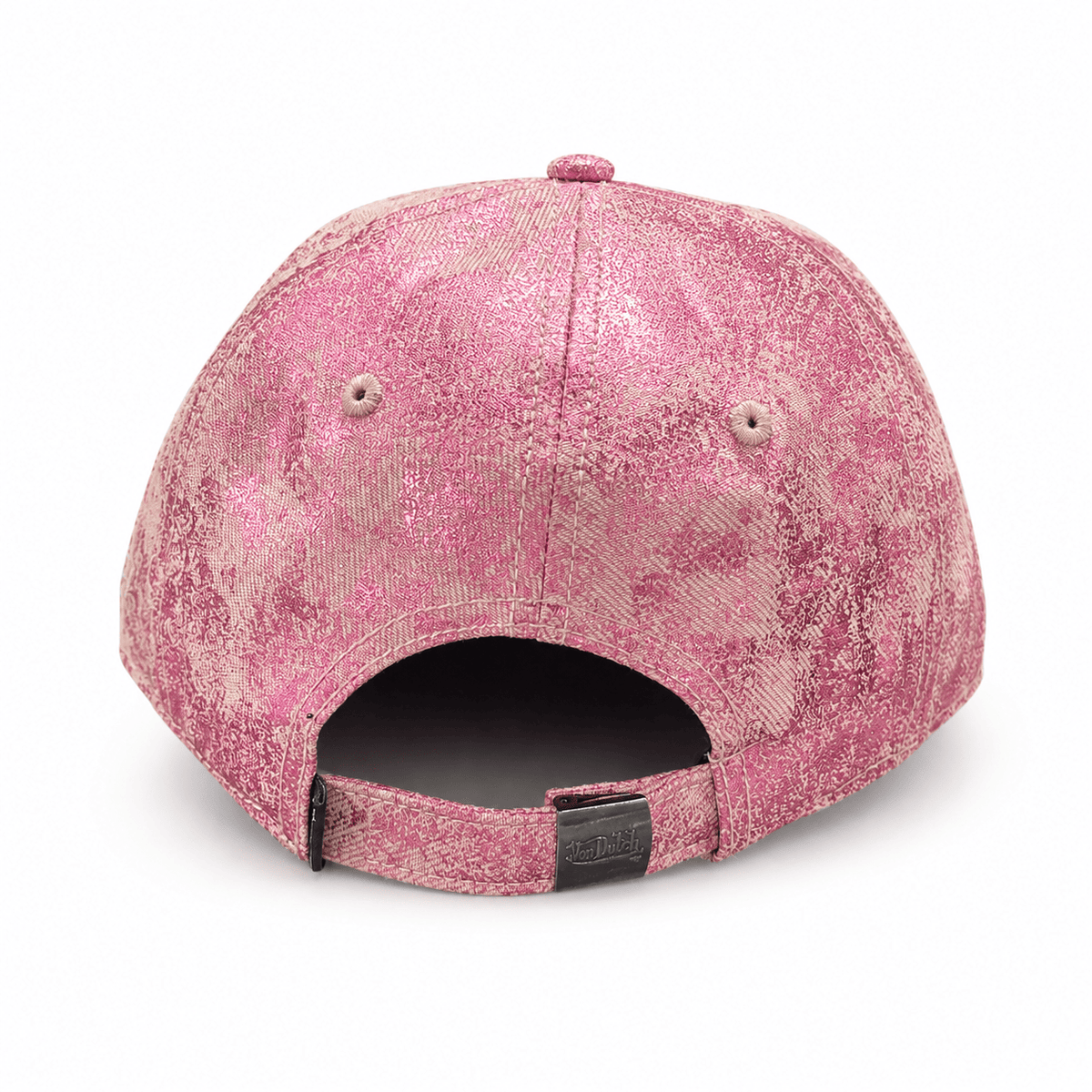 Von Dutch Heart Studded Dad Cap - Silver / Pink