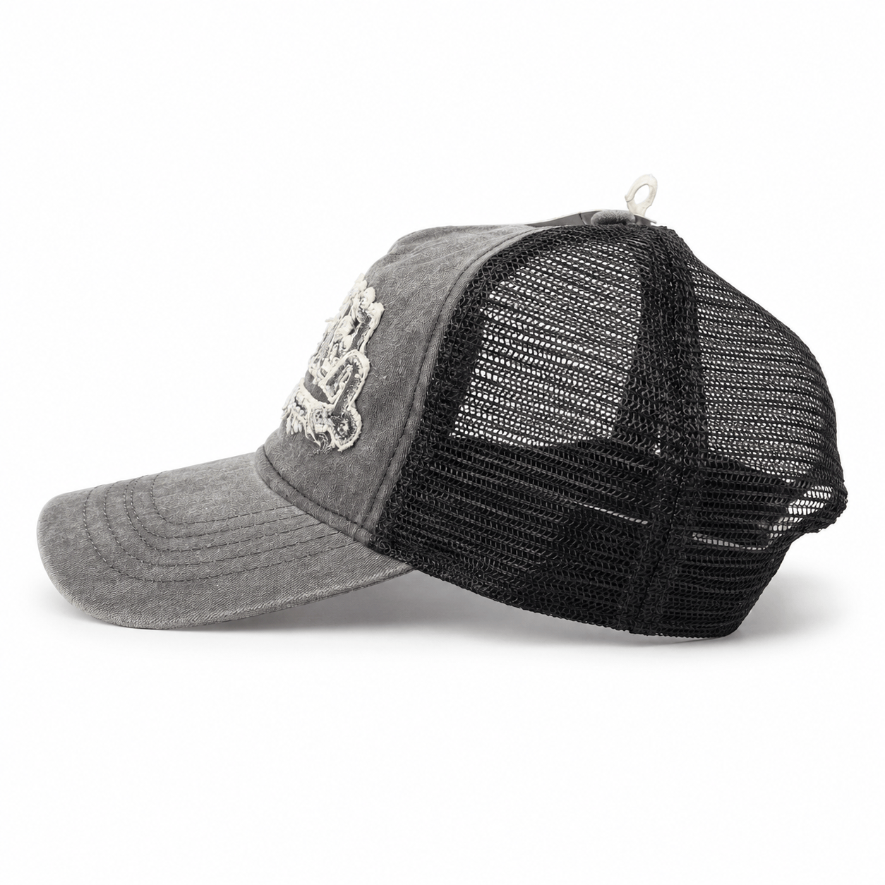 Von Dutch Washed Twill Trucker Hat - Grey - Image 2
