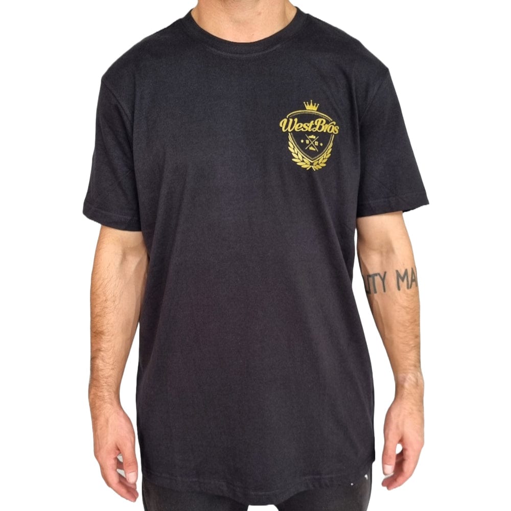 West Brothers Shield Tee - Black / Gold