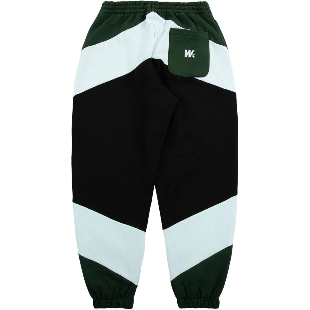 WNDRR Chevron Panel Baggy Trackpant - Black / Green / Blue