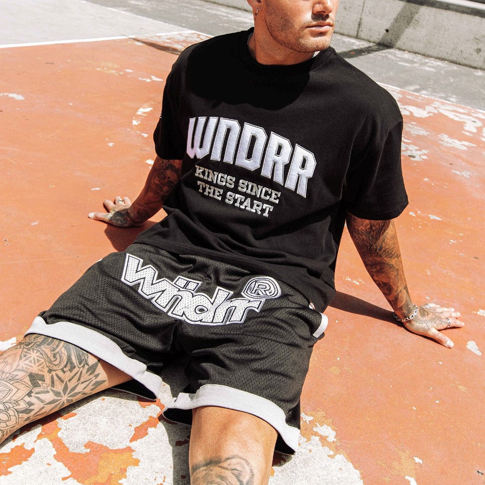 WNDRR Offcut Court Short - Black / Grey