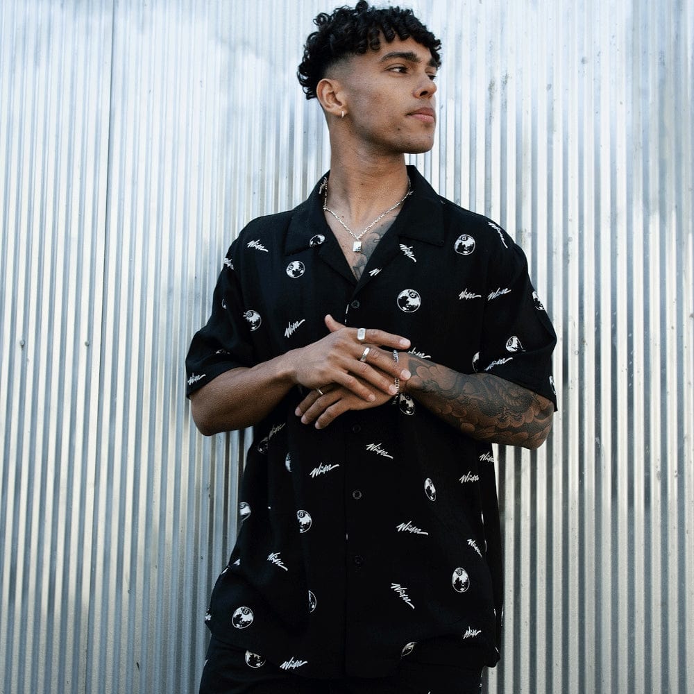 WNDRR 8 Ball Short Sleeve Shirt - Black