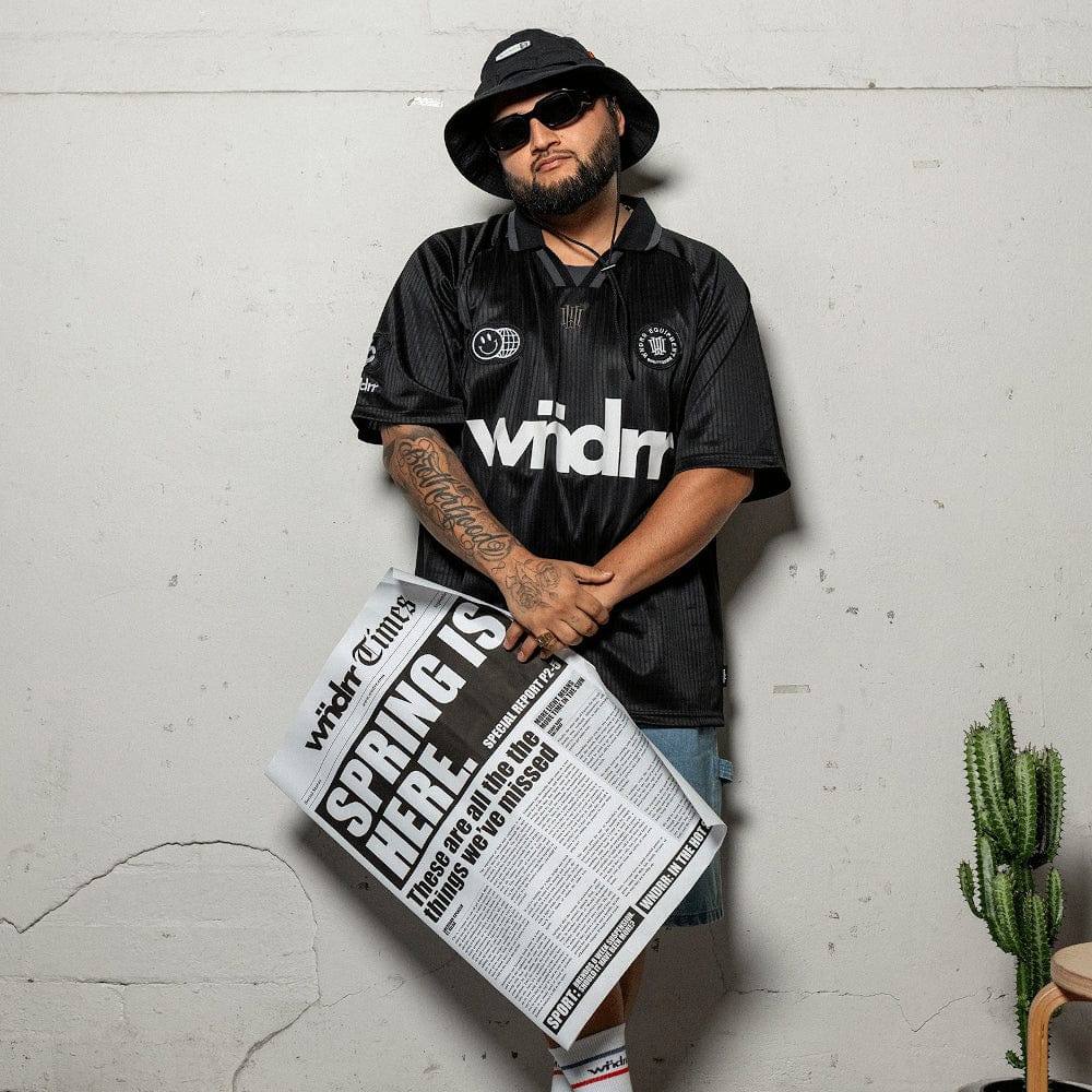 WNDRR Accent Football Jersey - Black