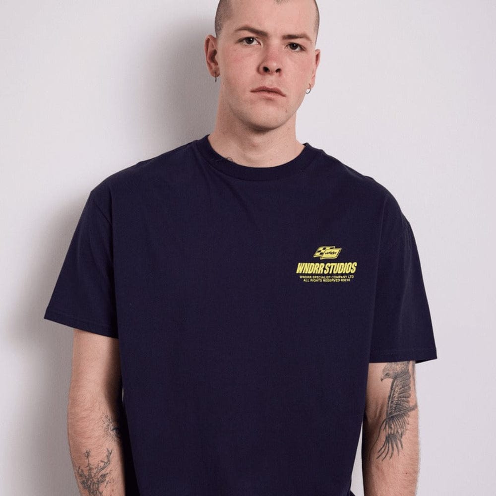 WNDRR Apex Box Fit Tee - Navy