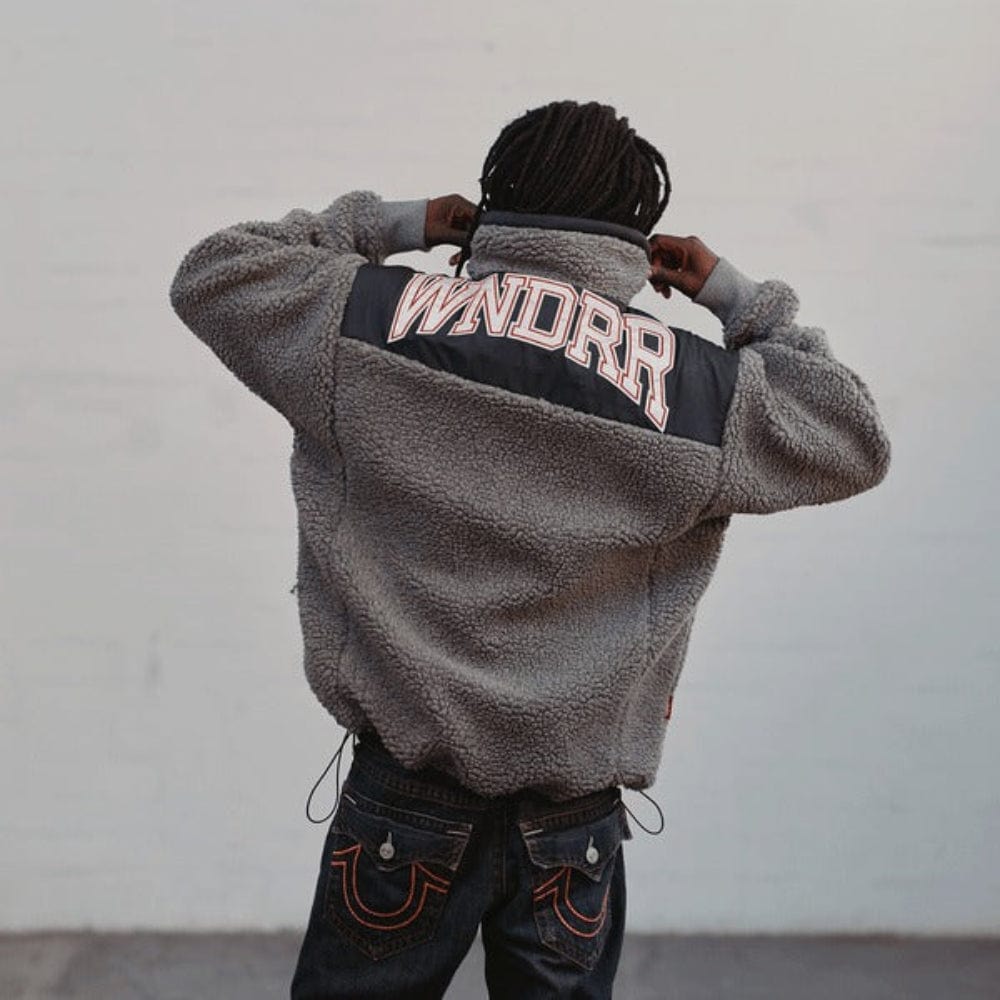 WNDRR Arc Sherpa Jacket - Charcoal / Black