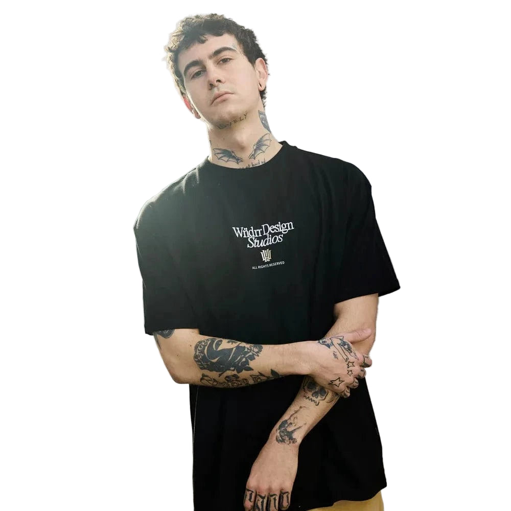 WNDRR Atelier Box Fit Tee - Black