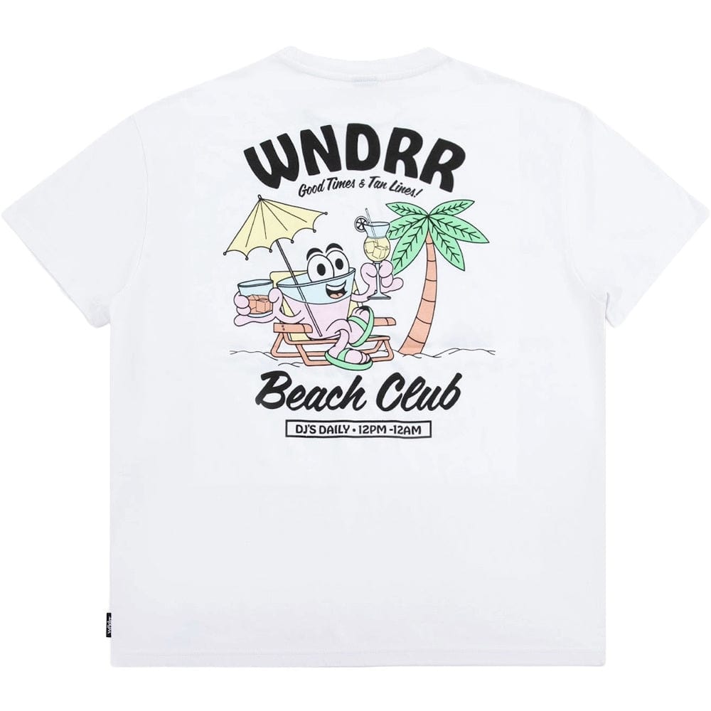 WNDRR Beach Club Box Fit Tee - White
