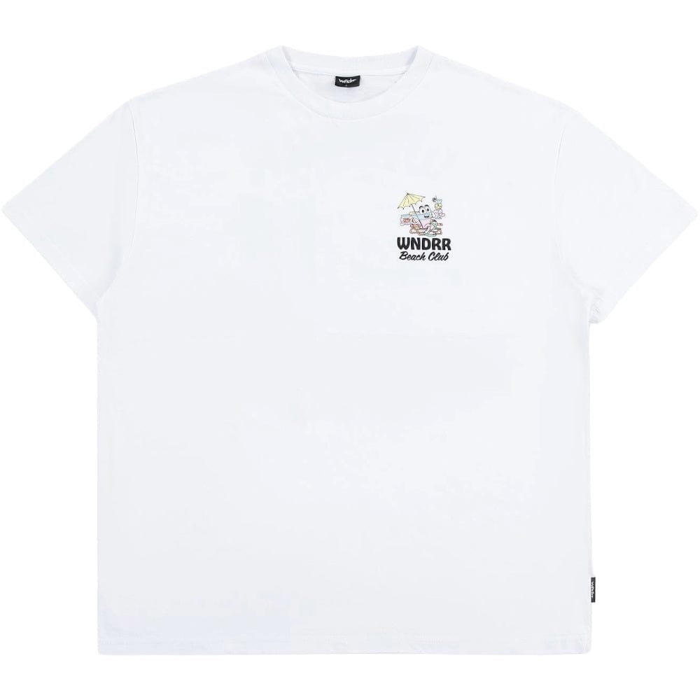 WNDRR Beach Club Box Fit Tee - White
