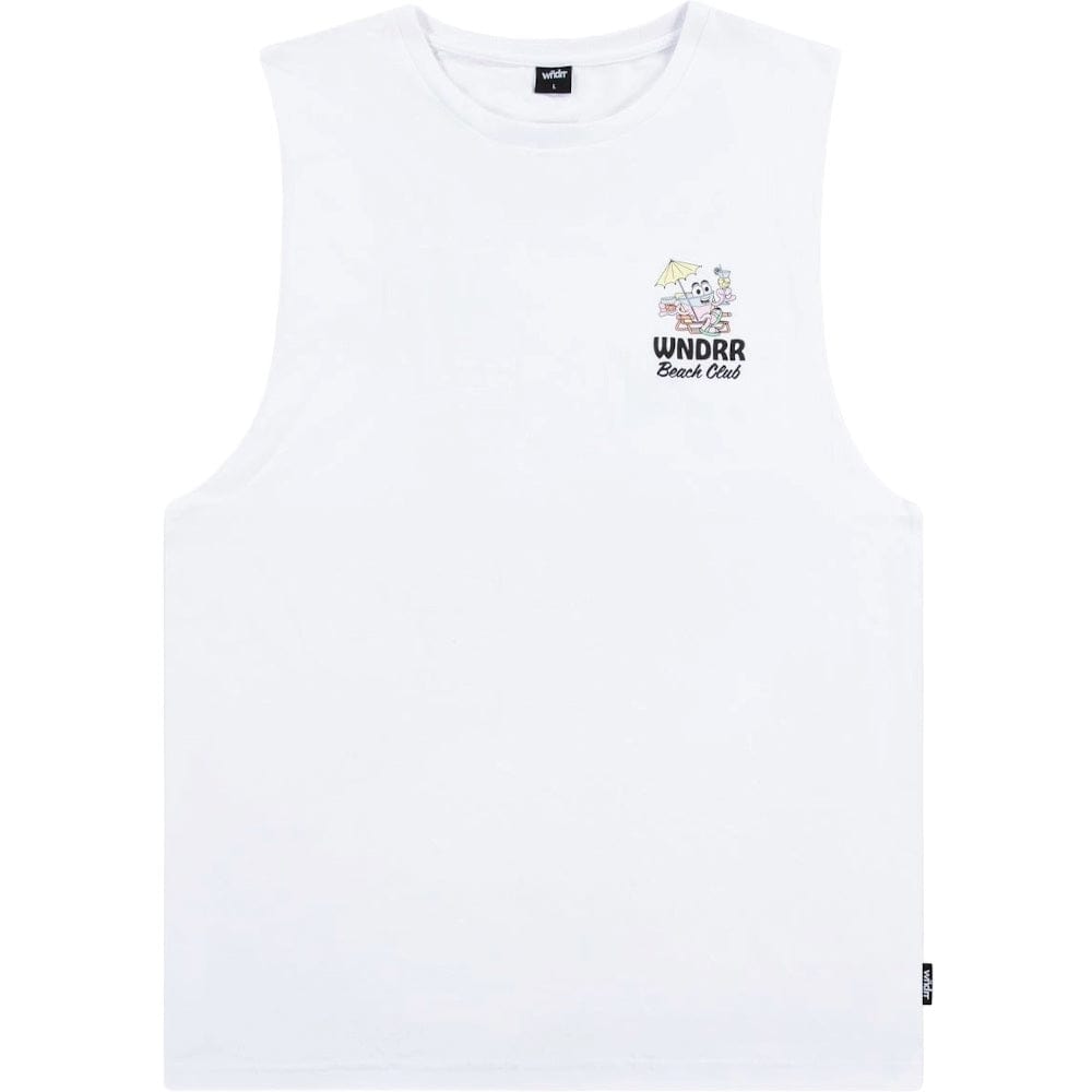 WNDRR Beach Club Muscle Top - White