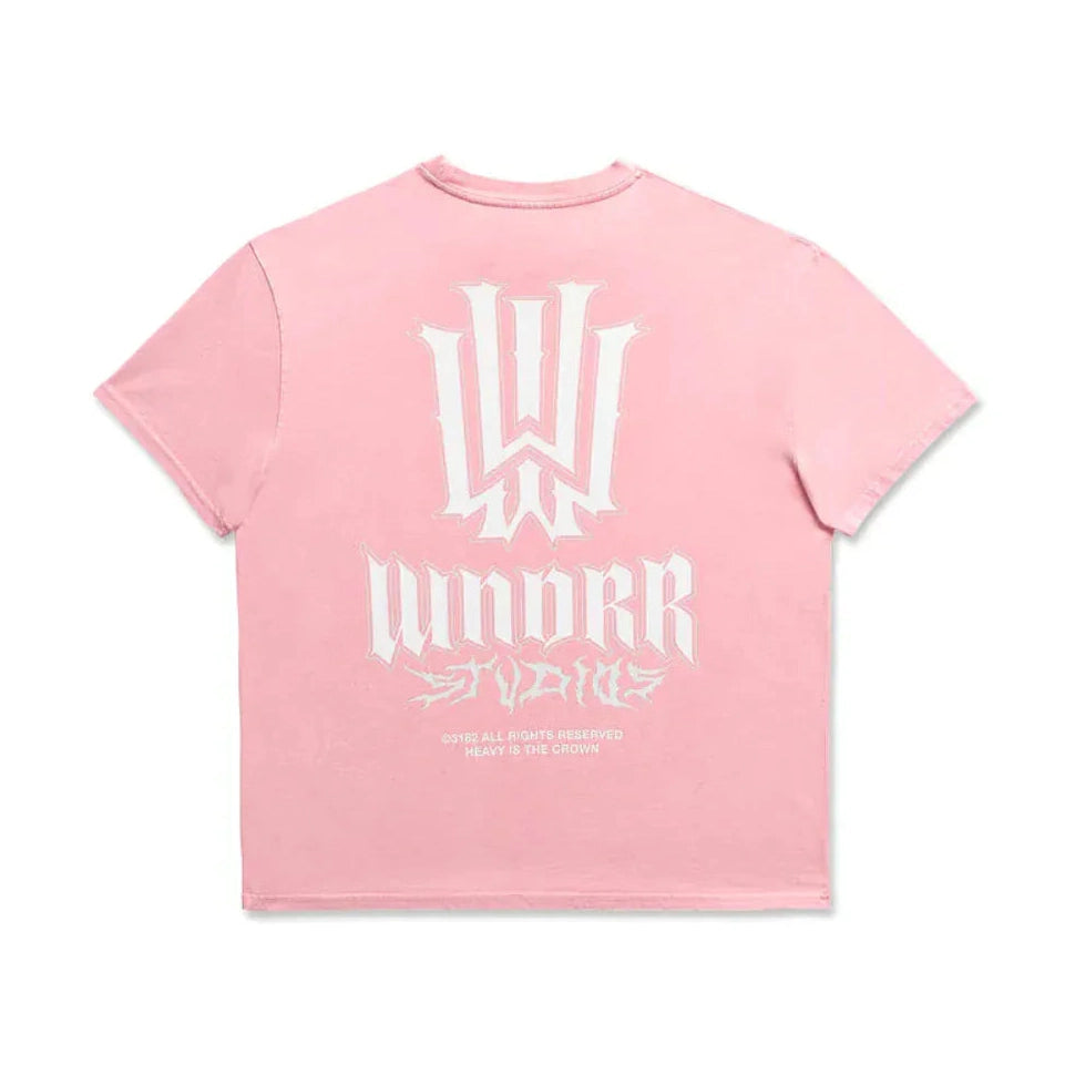 WNDRR Bleach Box Fit Tee - Washed Pink