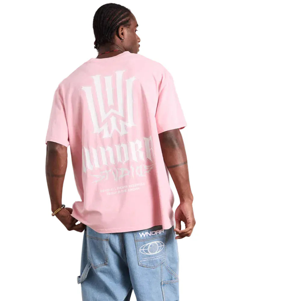WNDRR Bleach Box Fit Tee - Washed Pink