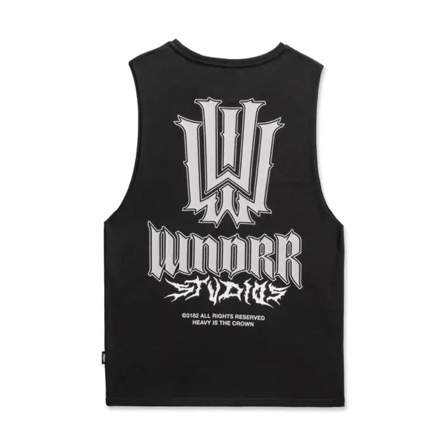 WNDRR Bleach Muscle Top - Black