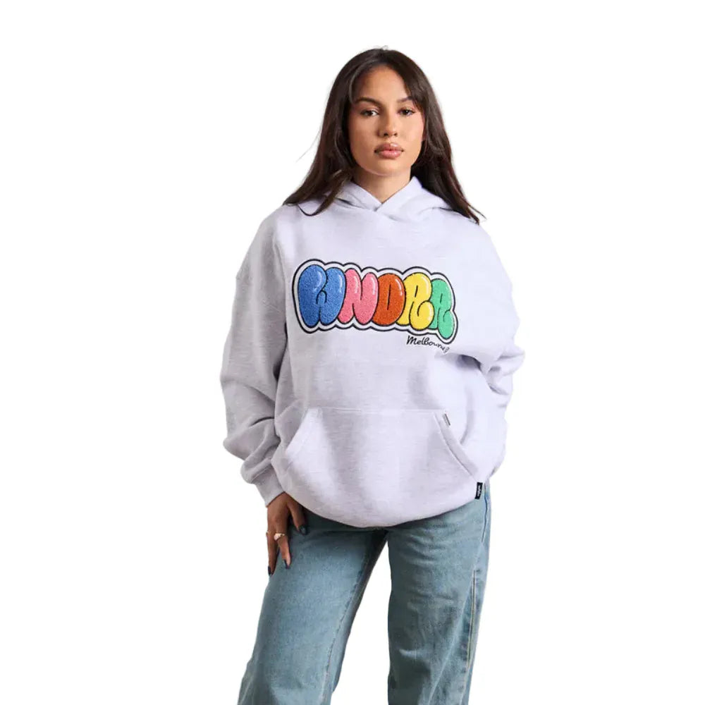 WNDRR Blissed Hood Sweat - White Marle