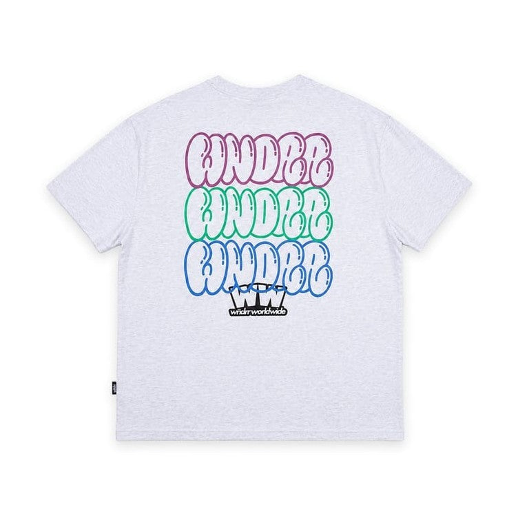 WNDRR Blissed Out Box Fit Tee - White Marle