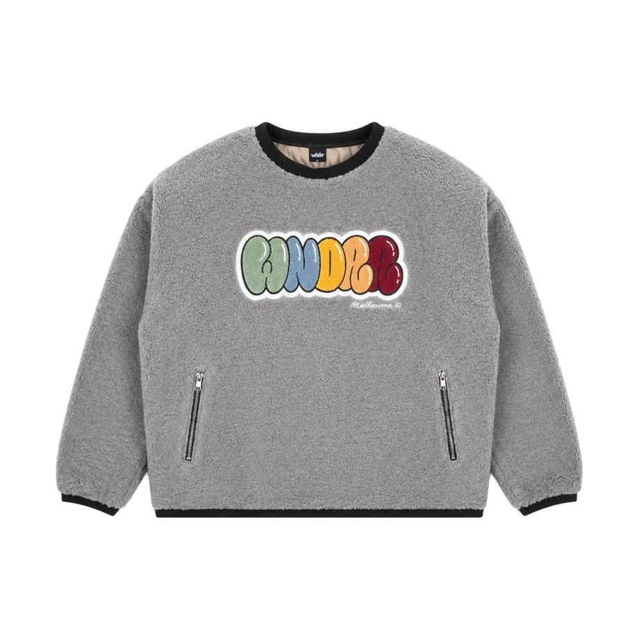 WNDRR Blissed Sherpa Pullover - Cement Grey