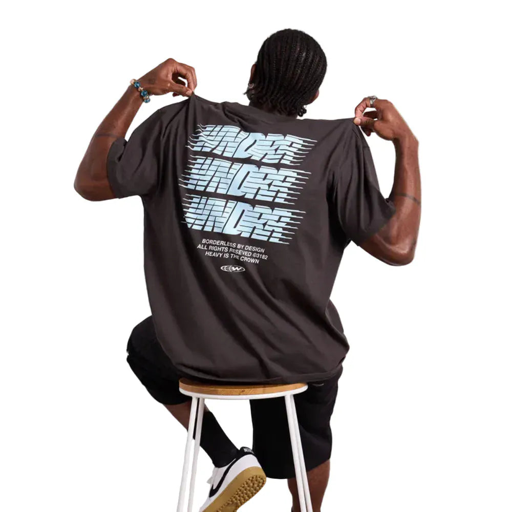 WNDRR Borderless Box Fit Tee - Faded Black