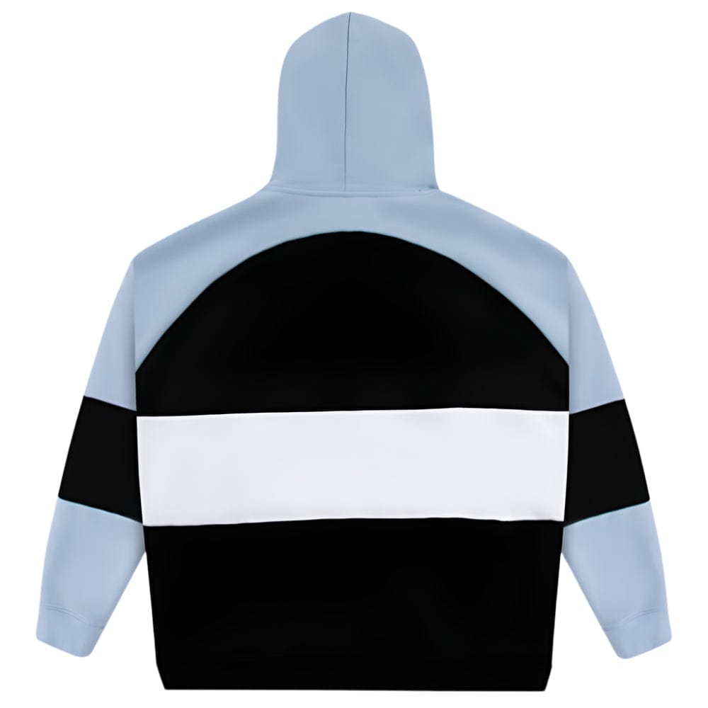 WNDRR Combine Panel Hood Sweat - Black / Air Blue