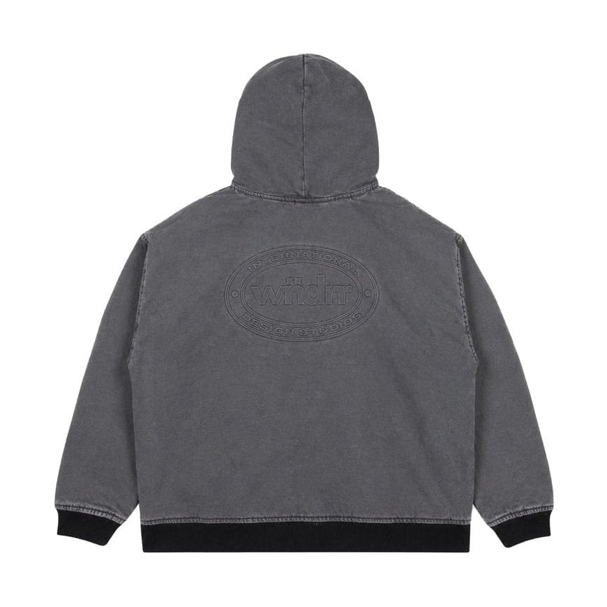 WNDRR Credit Hooded Work Jacket - Black Denim