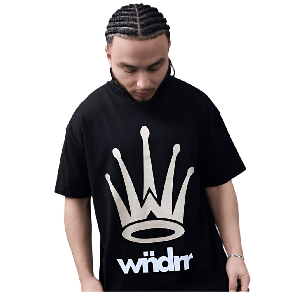 WNDRR Crest Box Fit Tee - Black