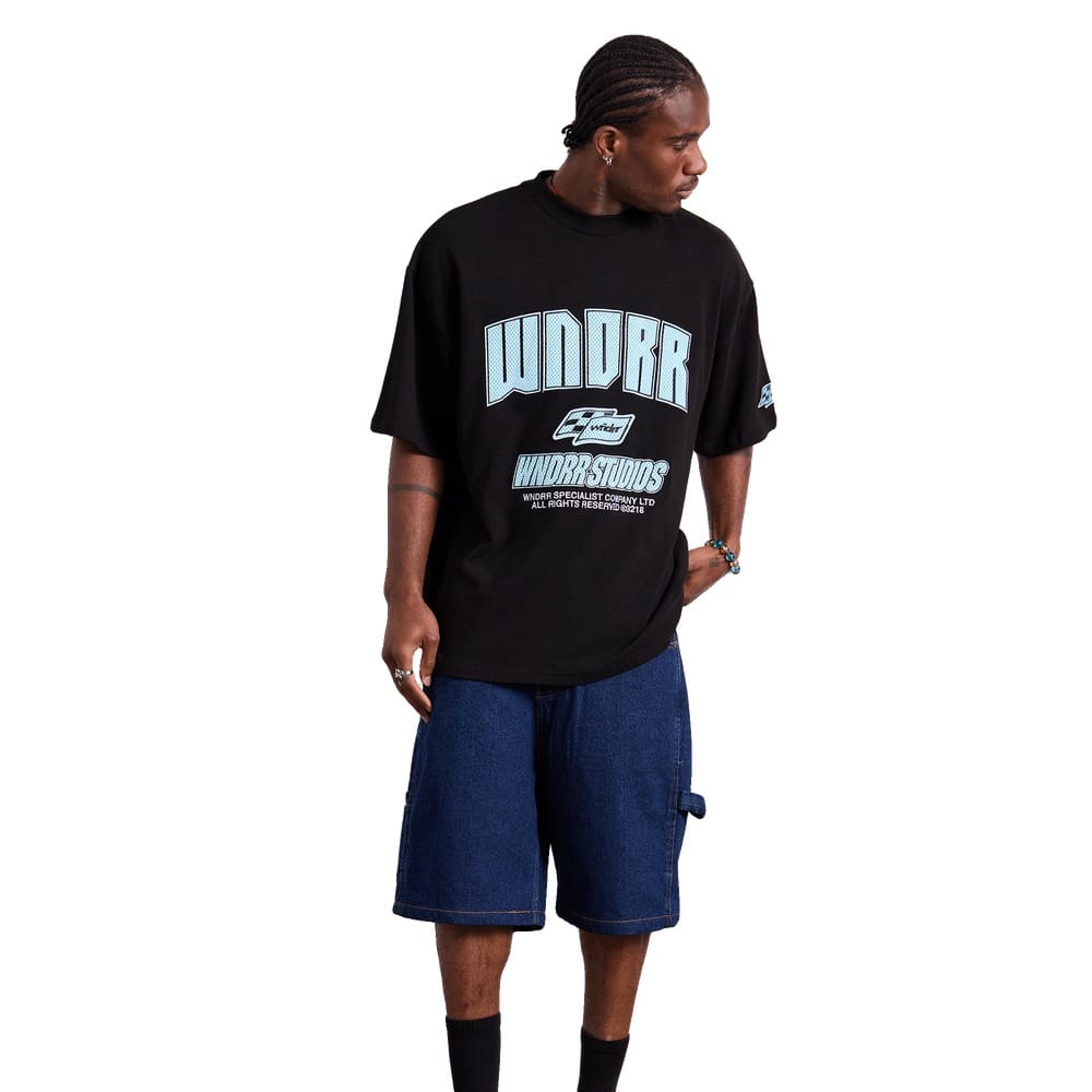 WNDRR Drivetrain Heavy Weight Tee - Black