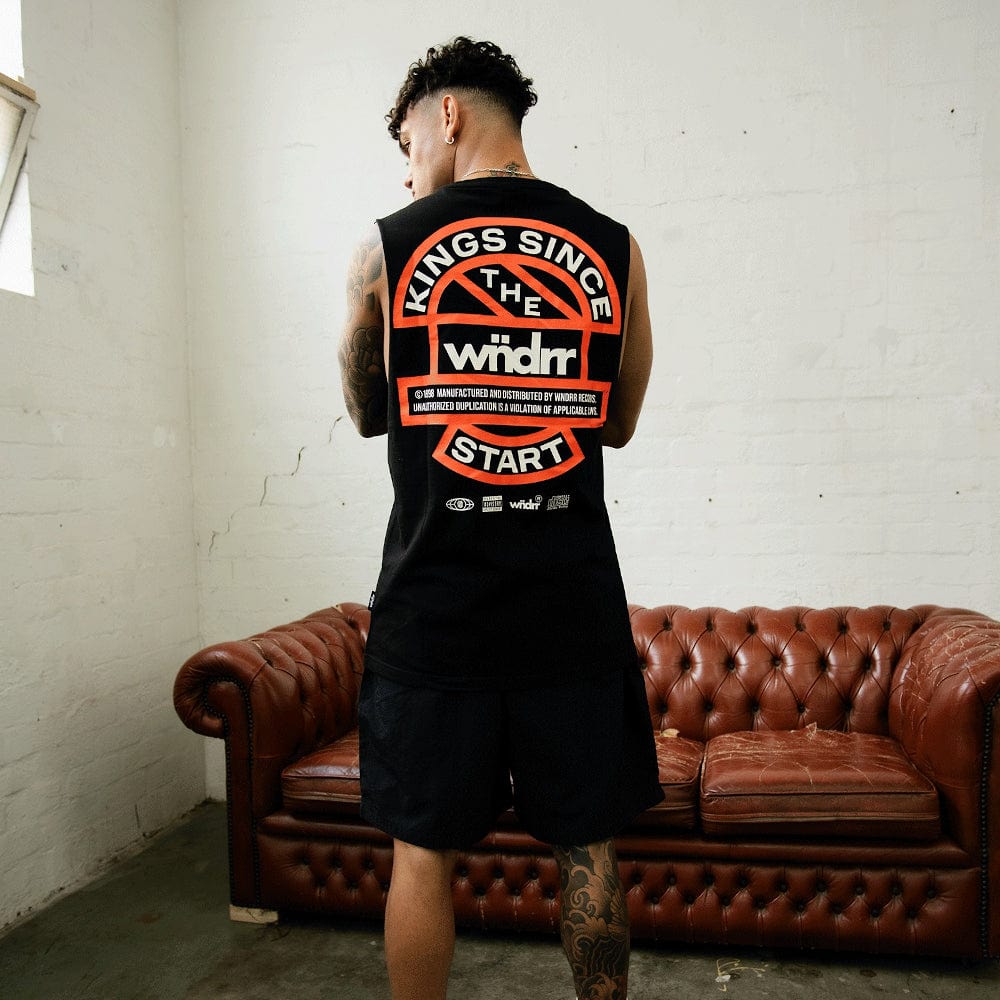 WNDRR High Sign Muscle Top - Black
