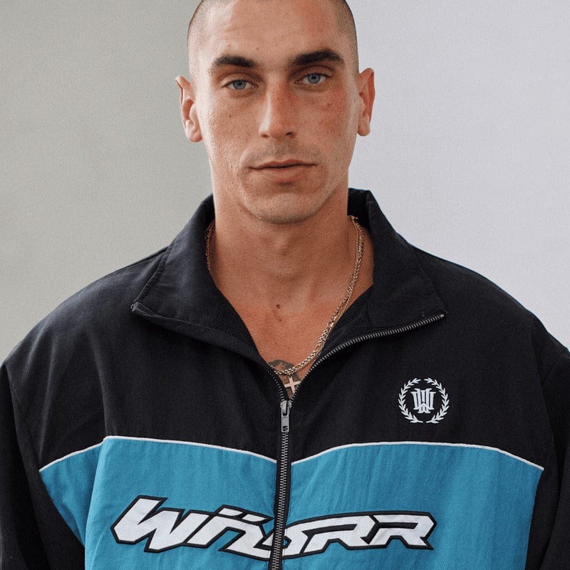 WNDRR Laneaway Sports Jacket - Black / Dusk Blue