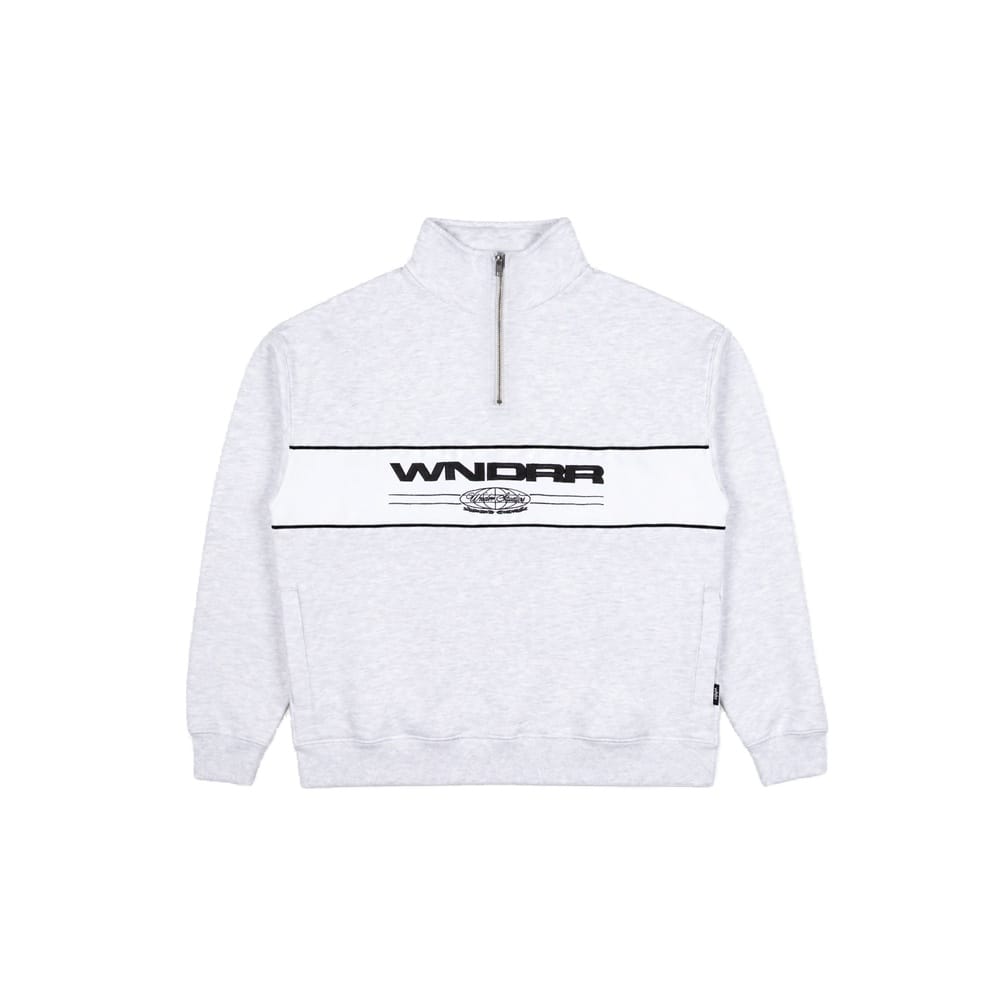 WNDRR Maison 1/4 Zip Sweat - White Marle