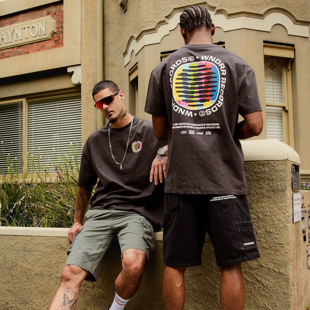 WNDRR No Signal Box Fit Tee - Faded Black