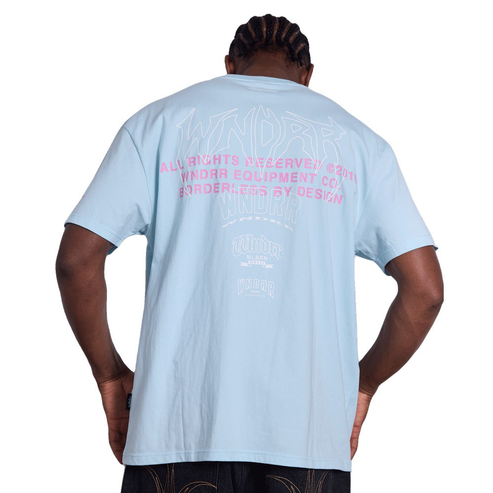 WNDRR Overpower Box Fit Tee - Baby Blue