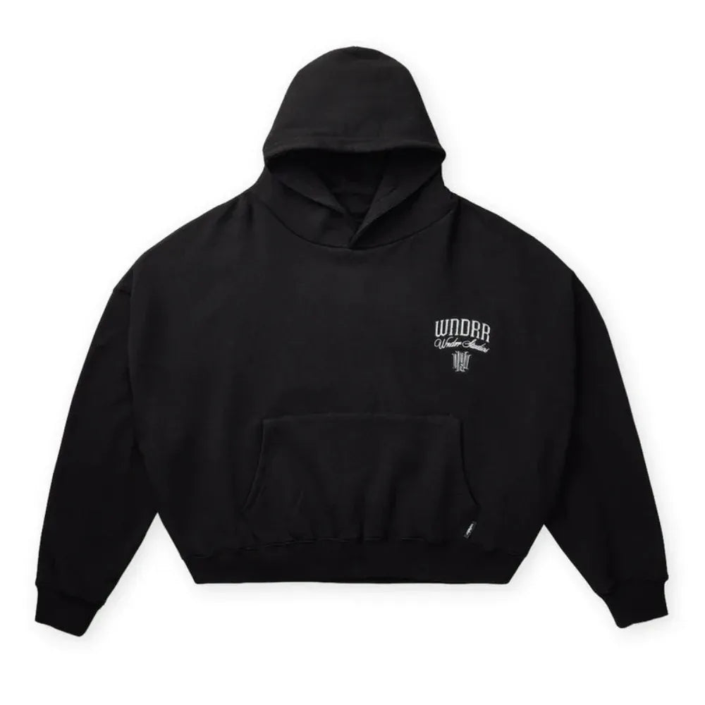 WNDRR Pavilion Cropped Hood Sweat - Black