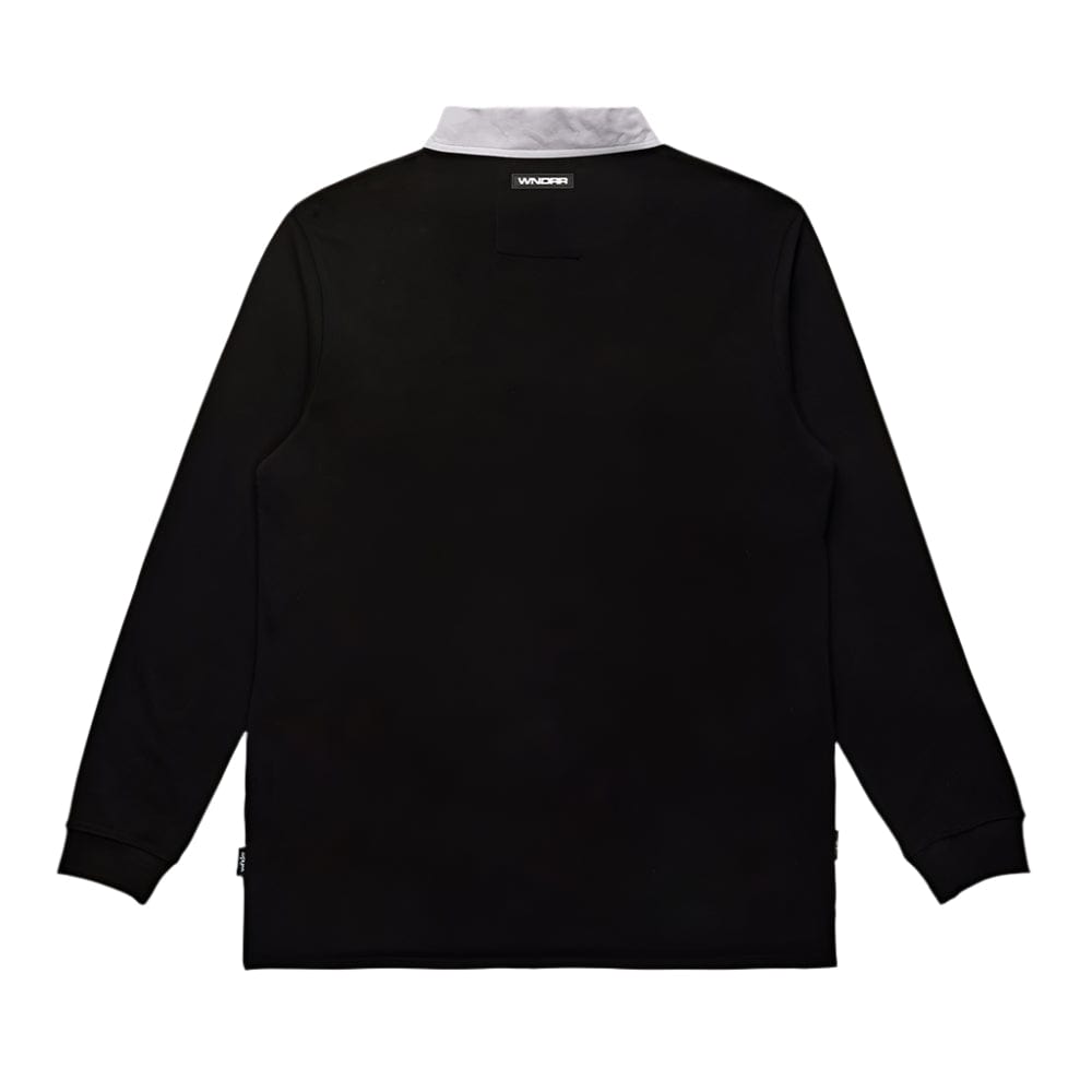 WNDRR Possession Panel Rugby Polo - Black