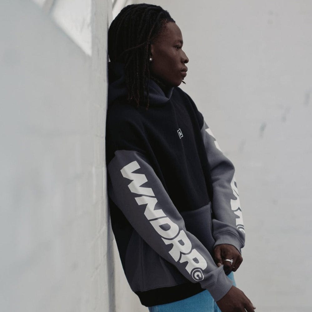WNDRR Privacy Panel Hood Sweat - Black / Grey