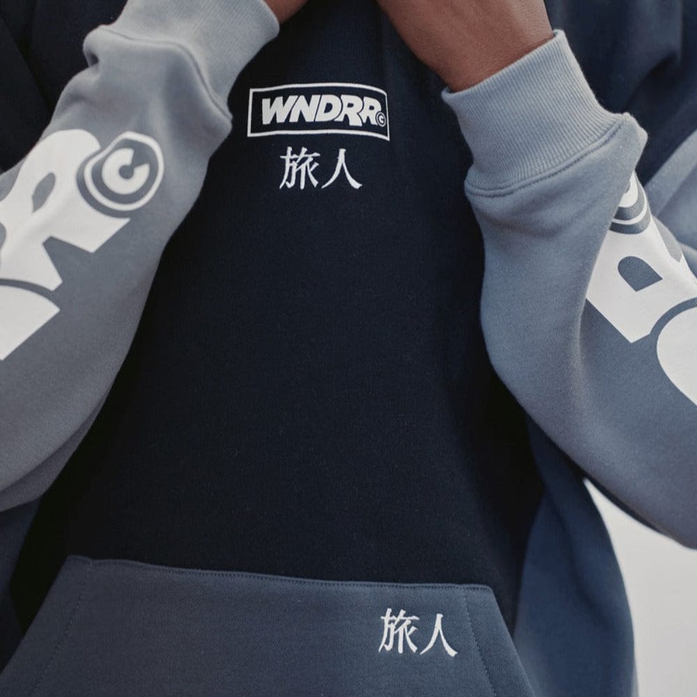 WNDRR Privacy Panel Hood Sweat - Black / Grey