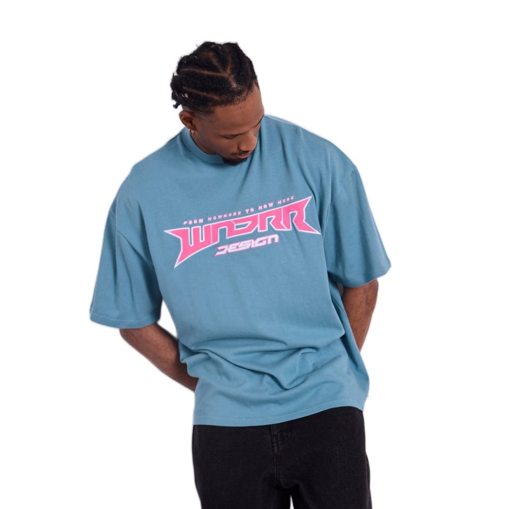 WNDRR Pulse Heavy Weight Tee - Dusk Blue