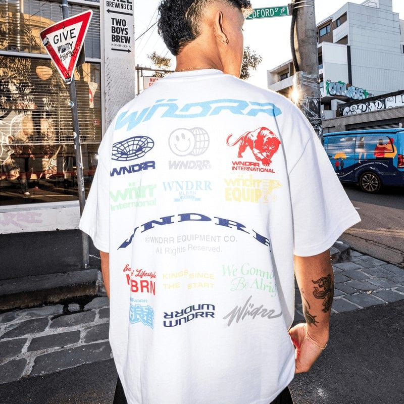 WNDRR Represent Heavy Weight Tee - White