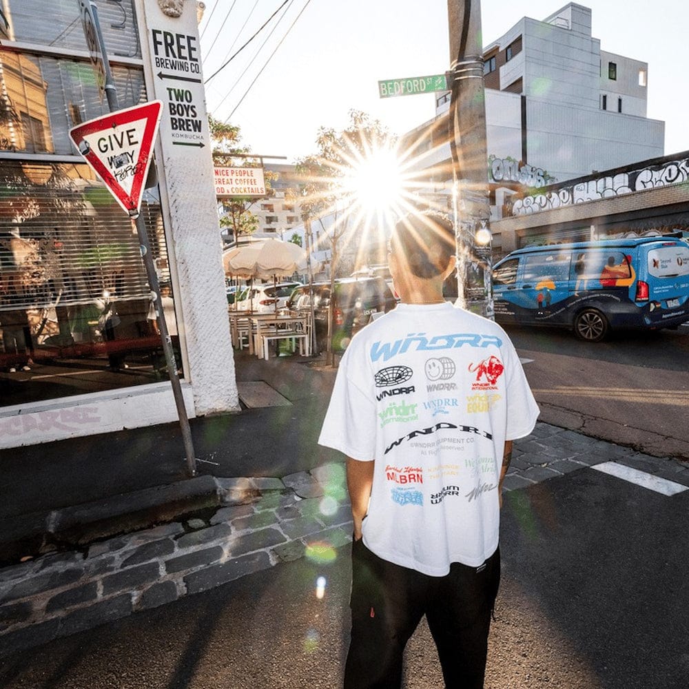 WNDRR Represent Heavy Weight Tee - White
