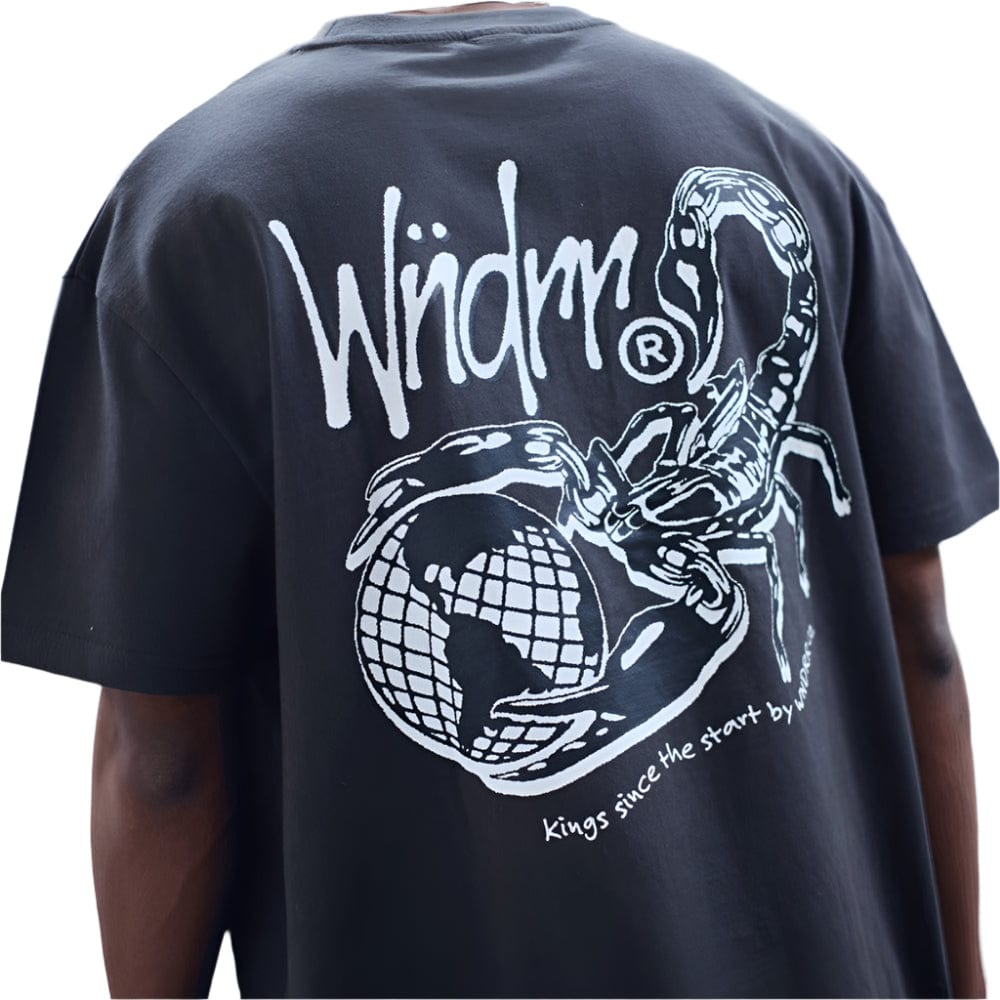 WNDRR Scorpion Box Fit Tee - Faded Black